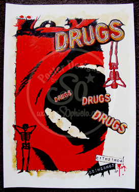 Drugs Original Painting by Sophie Lo for Metropolis Collective